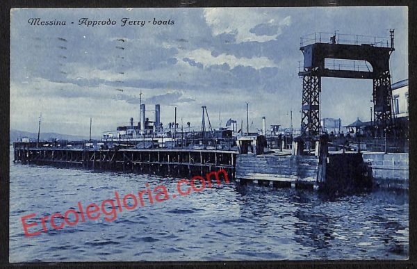 ag8412 - CARTOLINA D'EPOCA - Messina Città - Approdo Ferry - Boats