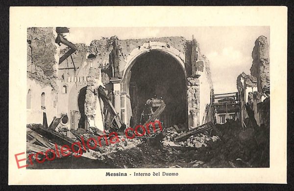 ag8413 - CARTOLINA D'EPOCA - Messina Città - Interno del Duomo