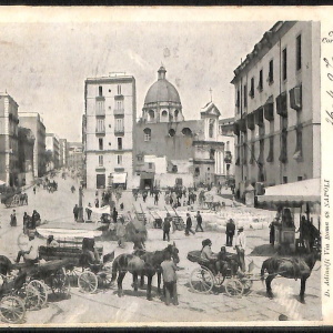 ab8053 - CARTOLINA  D'EPOCA - Napoli  Città - Chiesa di S. Anna  1907
