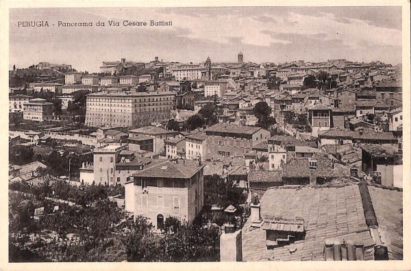 ab8885 - CARTOLINA  D'EPOCA - Perugia Città - Panorama da Via Cesare Battisti