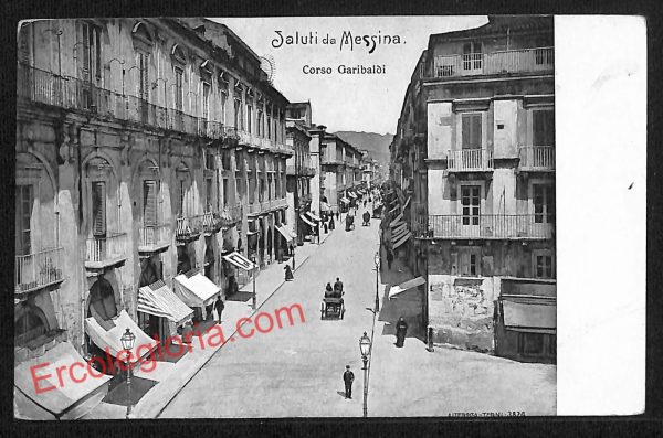 ag8631 - CARTOLINA D'EPOCA - Messina Città - Corso Garibaldi