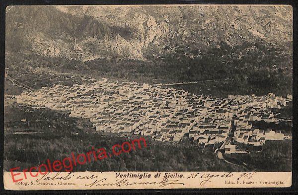 ah5211 - CARTOLINA D'EPOCA - Palermo Provincia - Ventimiglia di Sicilia