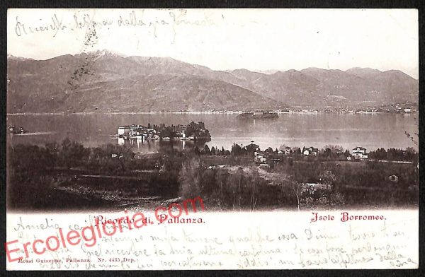 ag5730 - CARTOLINA D'EPOCA - Lago Maggiore - Pallanza   1901