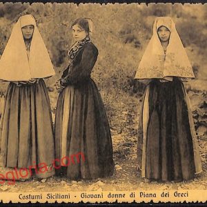 ah5216 - CARTOLINA D'EPOCA - Palermo Città - Costumi Siciliani