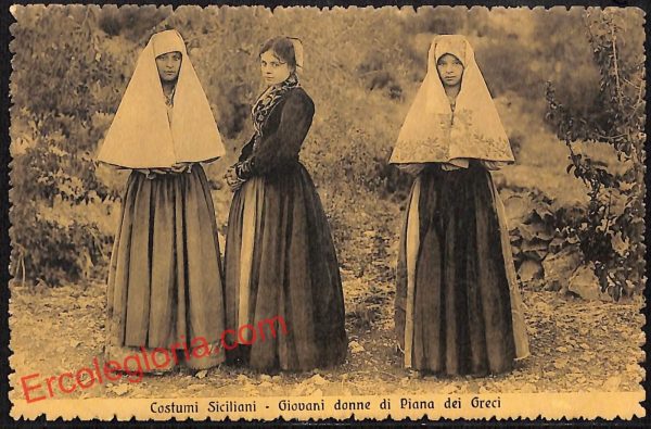 ah5216 - CARTOLINA D'EPOCA - Palermo Città - Costumi Siciliani