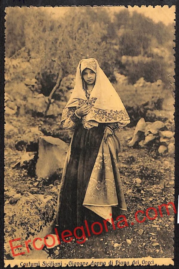 ah5217 - CARTOLINA D'EPOCA - Palermo Città - Costumi Siciliani