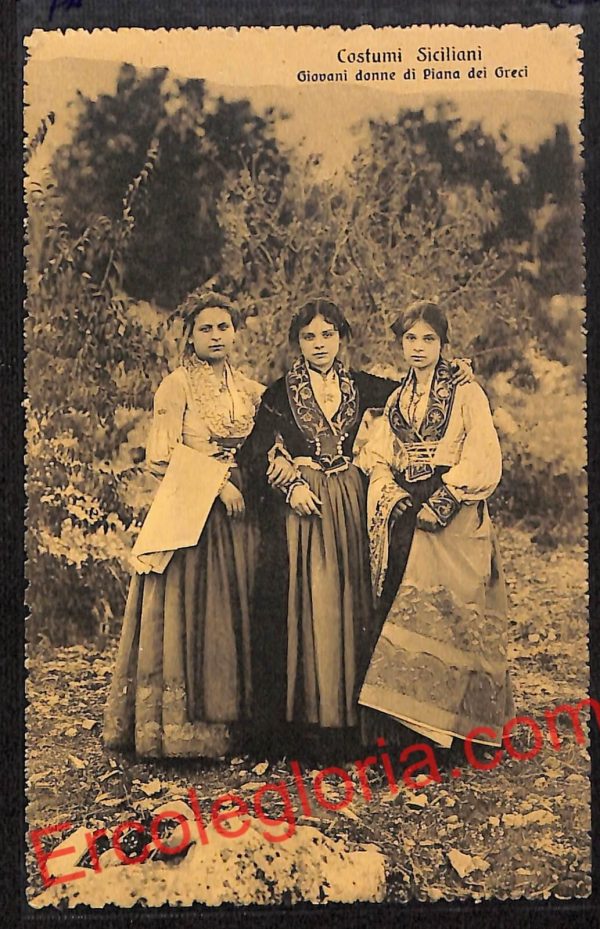 ah5218 - CARTOLINA D'EPOCA - Palermo Città - Costumi Siciliani