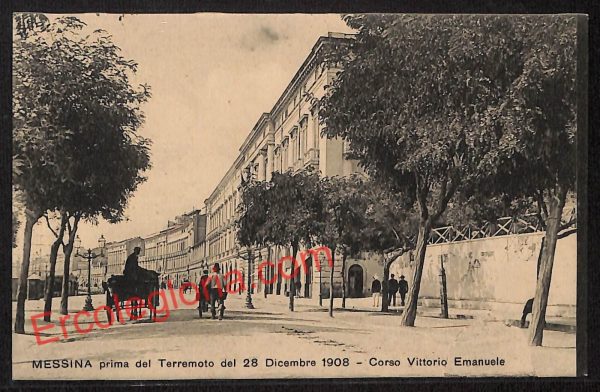 ag8426 - CARTOLINA D'EPOCA - Messina Città - Corso Vittorio Emanuele