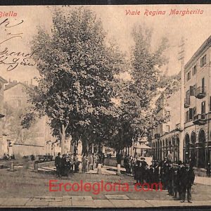 ae1789 - CARTOLINA  D'EPOCA - Biella Città - Viale Regina Margherita  1908