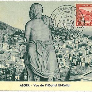 17280 - ALGERIA - POSTAL HISTORY - MAXIMUM CARD - ART medicine ARCHITECTURE 1955