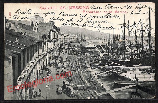 ag8633 - CARTOLINA D'EPOCA - Messina Città - Panorama
