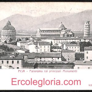 ad0244 - CARTOLINA D'EPOCA - Pisa Città - Panorama coi principali Monumenti
