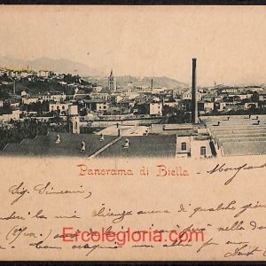 ae1798 - CARTOLINA  D'EPOCA - Biella Città - Panorama   1900