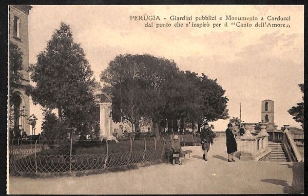 ab8912 - CARTOLINA  D'EPOCA - Perugia Città - Monumento a Carducci