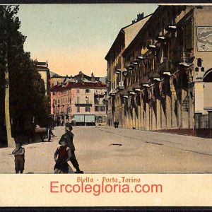 ae1802 - CARTOLINA  D'EPOCA - Biella Città - Porta Torino  1919