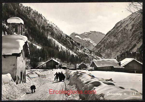 ad9938 - CARTOLINA  D'EPOCA - Aosta Provincia - Gressoney   1960