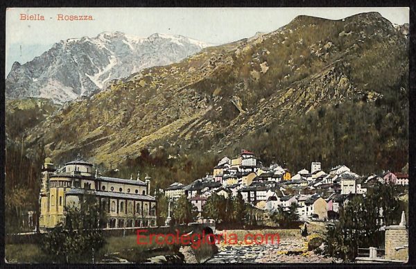 ae1808 - CARTOLINA  D'EPOCA - Biella Città - Rosazza Panorama