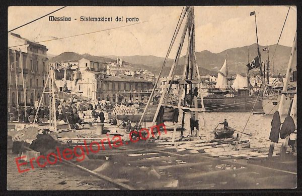 ag8435 - CARTOLINA D'EPOCA - Messina Città - Sistemazioni del Porto
