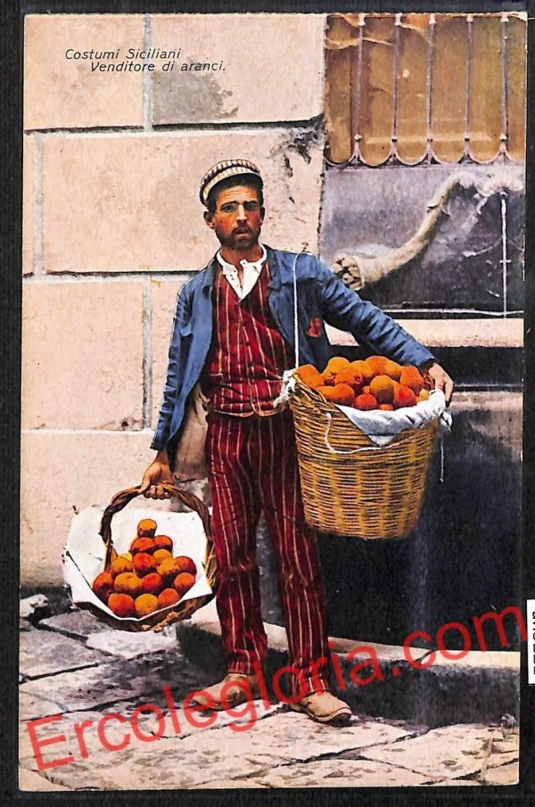 ah5221 - CARTOLINA D'EPOCA - Palermo Città - Costumi Siciliani