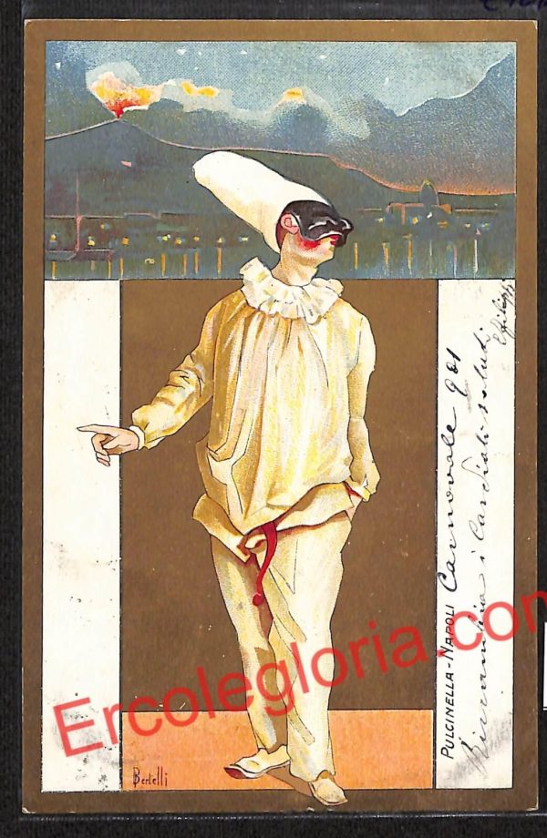ah3751 - CARTOLINA D'EPOCA - Napoli Città -Pulcinella