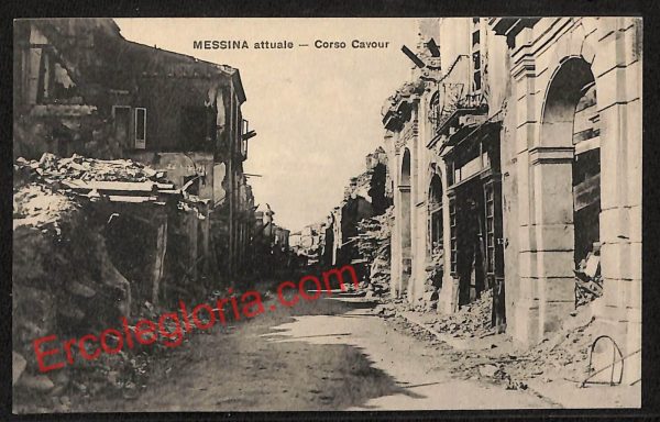 ag8442 - CARTOLINA D'EPOCA - Messina Città - Corso Cavour