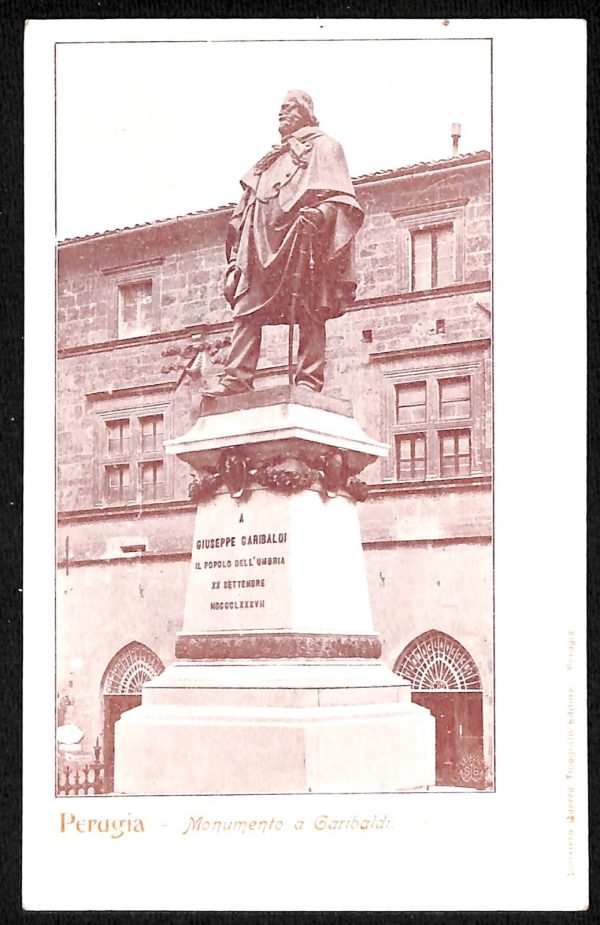 ab8932 - CARTOLINA  D'EPOCA - Perugia Città - Monumento a Garibaldi