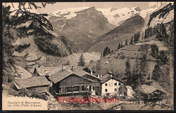 ad9961 - CARTOLINA  D'EPOCA - Aosta Provincia - Mascognaz