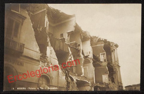 ag8445 - CARTOLINA D'EPOCA - Messina Città - Palazzo in via 1 Settembre