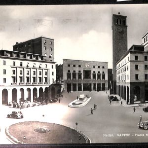 ab4904-  CARTOLINA  D'EPOCA -  Varese :  PIAZZA MONTE GRAPPA 1959