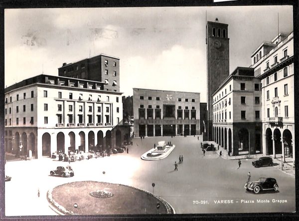 ab4904-  CARTOLINA  D'EPOCA -  Varese :  PIAZZA MONTE GRAPPA 1959