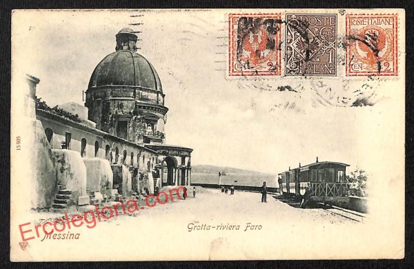 ag8680 - CARTOLINA D'EPOCA - Messina Città - Grotta - riviera Faro