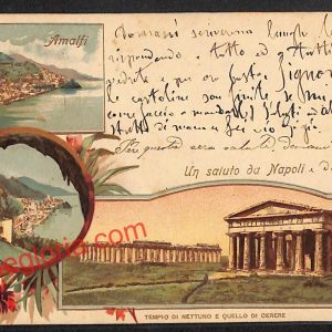 ah3768 - CARTOLINA D'EPOCA - Napoli Città - Amalfi