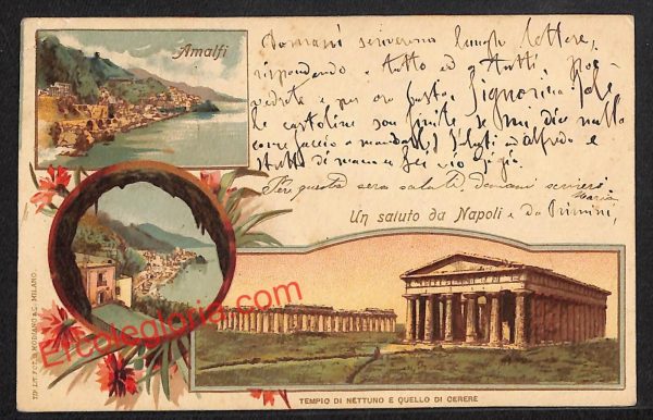 ah3768 - CARTOLINA D'EPOCA - Napoli Città - Amalfi