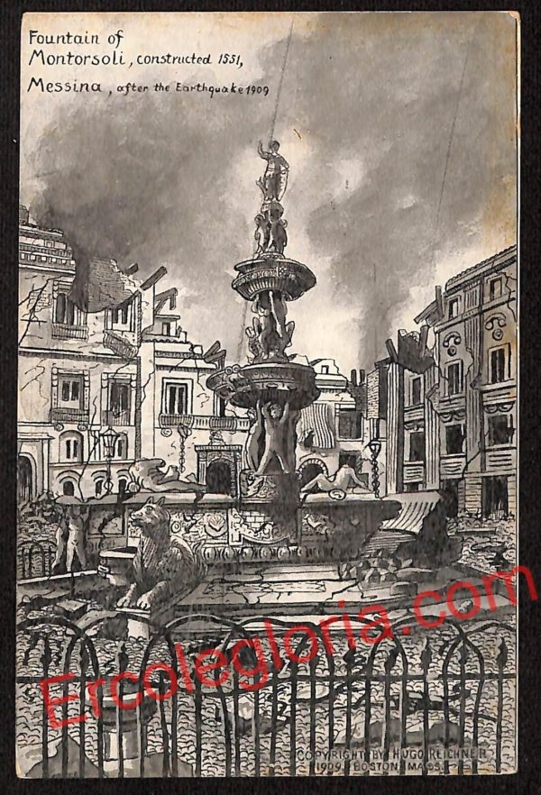 ag8681 - CARTOLINA D'EPOCA - Messina Città - Fontana Montorsoli