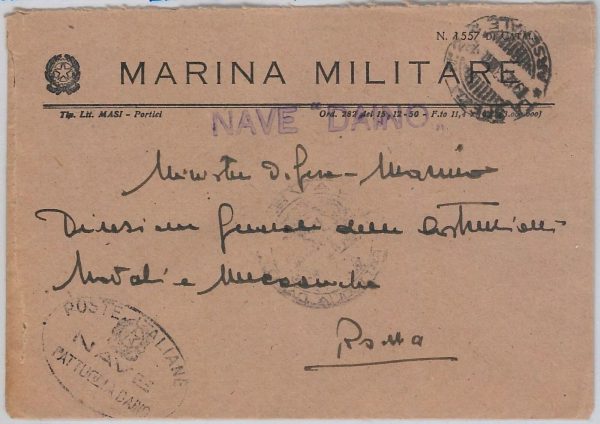 42887 - ITALIA - Storia Postale - ANNULLO NAVALE : Nave DAINO 1950