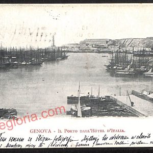 ag0776 - CARTOLINA D'EPOCA - Genova Città - Il Porto dall' Hotel D' Italia