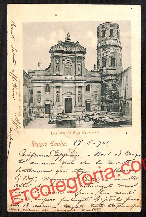 ah9784 - CARTOLINA D'EPOCA - Reggio Emilia Città - Basilica di San Prospero