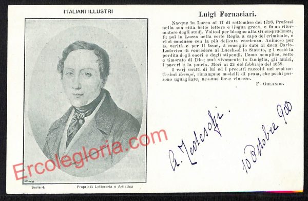 ag6311  - CARTOLINA D'EPOCA - Lucca Città - Luigi Fornaciari  1900