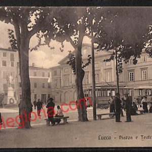 ag6314  - CARTOLINA D'EPOCA - Lucca Città - Piazza e Teatro del Giglio