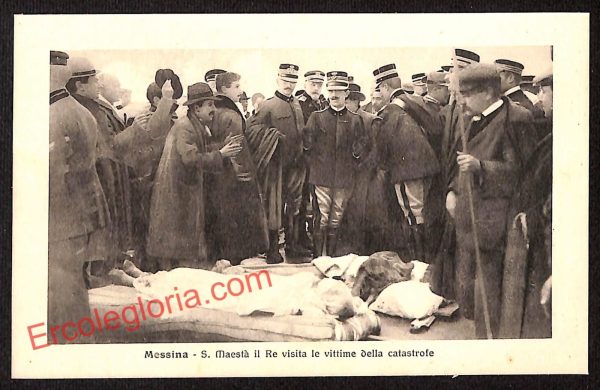 ag8699 - CARTOLINA D'EPOCA - Messina Città - S. Maestà il Re