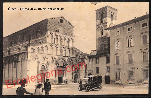 ag6321  - CARTOLINA D'EPOCA - Lucca Città - Chiesa di S. Maria Forisportam
