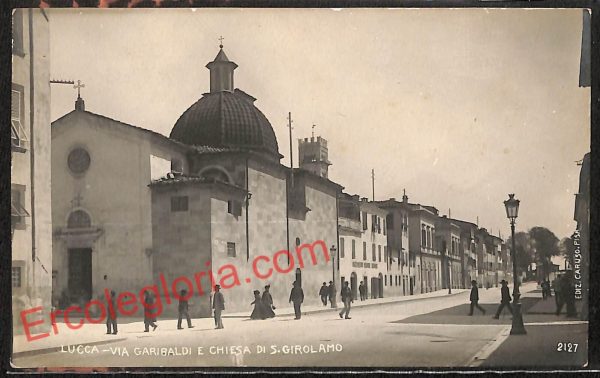 ag6323  - CARTOLINA D'EPOCA - Lucca Città - Chiesa di S. Girolamo
