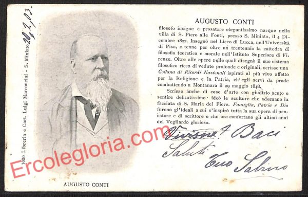ag6324  - CARTOLINA D'EPOCA - Lucca Città - Augusto Conti  1903