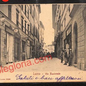 ag6338  - CARTOLINA D'EPOCA - Lucca Città - Via Nazionale