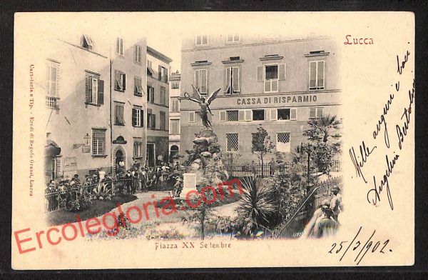 ag6339  - CARTOLINA D'EPOCA - Lucca Città - Piazza XX Settembre