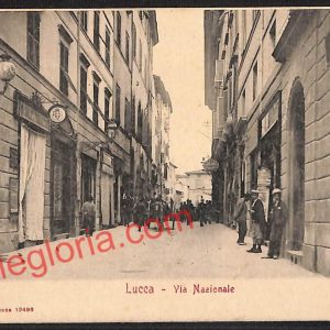 ag6340  - CARTOLINA D'EPOCA - Lucca Città - Via Nazionale   1903