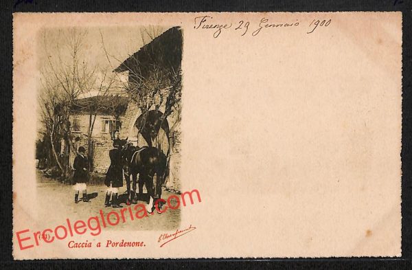 ah8859 - CARTOLINA D'EPOCA - Pordenone Città - Caccia a Pordenone