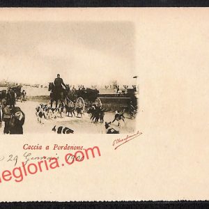 ah8860 - CARTOLINA D'EPOCA - Pordenone Città - Caccia a Pordenone