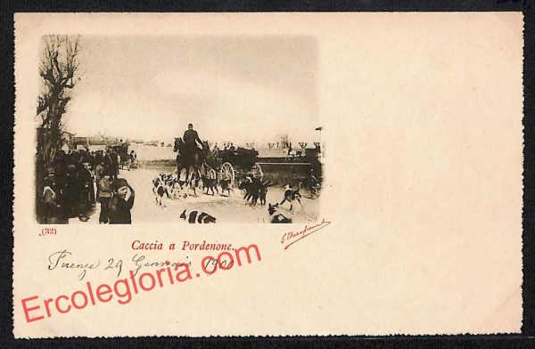 ah8860 - CARTOLINA D'EPOCA - Pordenone Città - Caccia a Pordenone