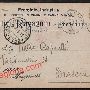 ah8864 - STORIA POSTALE - Pordenone Città - Luigi Ragagnin